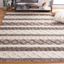 Ivory and Gray Handwoven Wool Square Area Rug