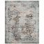 Light Blue and Brown Hand-Knotted Synthetic Area Rug