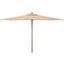 Aklin 10-Ft Beige Wooden Pulley Market Umbrella