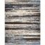 Blue and Cream Abstract 10' x 14' Shag Area Rug