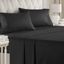 King Size Black Microfiber 4 Piece Bed Sheet Set