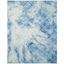 Elegant Blue and Ivory Floral 8' x 10' Hand-Tufted Wool Rug