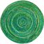 Handwoven Reversible Braided Cotton Rug, Green, 6' Round