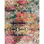 Colorful Abstract Synthetic Low Pile Area Rug