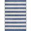 Easy-Care Striped Synthetic 5'3" x 7'6" Outdoor Area Rug in Blue