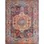 Teal and Rose Medallion Synthetic 8' x 10' Area Rug