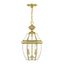 Monterey Polished Brass 2-Light Outdoor Pendant with Clear Beveled Glass