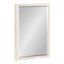 18" x 24" White Rectangular Wall Mirror with Stepped Frame