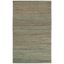 Sage and Natural Handwoven Cotton 5' x 8' Flat Woven Rug