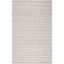 Ivory and Light Brown Handwoven Wool Rectangular Rug, 5' x 8'