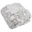 Gray Queen Size Jacquard Faux Fur Blanket