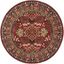 Antiquity Red and Multi Wool Round Tufted Area Rug