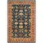 Heriz Navy and Rust Hand-Knotted Wool 6' x 9' Area Rug