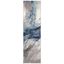 Blue and Gray Abstract Non-Slip Area Rug