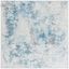 Boho-Chic Blue Square Easy-Care Synthetic Area Rug