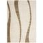 Elegant Cream & Dark Brown Plush Shag Area Rug 6ft x 9ft