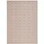 Ivory Geometric Patterned 4' x 6' Wool Blend Area Rug