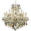 Maria Theresa 19-Light Chrome Chandelier with Golden Teak Crystals