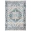 Elegant Victoria Blue & Grey 8' x 10' Synthetic Area Rug