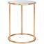 Tiny Gold and Mirrored Round Accent Table