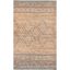 Gray and Beige Hand-Knotted Geometric Jute Rug 4' x 6'