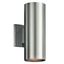 Brushed Aluminum 12" Modern Cylinder Wall Sconce