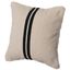 16" Handwoven Cotton Throw Pillow with Black Stripes