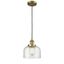 Brushed Brass and Glass Mini Pendant Light