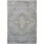 Elysian Medallion Hand-Knotted Wool and Silk Blend Area Rug, Blue and Cream