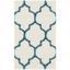 Ivory and Blue Shag Kids Area Rug 4' x 6'