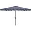 Elegant Navy and White Rectangular Patio Umbrella with Valance