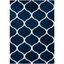 Tahoe Blue and White Geometric Shag Area Rug, 6'7" x 8'7"