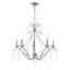 Brushed Nickel 5-Light Chandelier with Clear Crystals