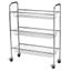 Slim Chrome 3-Tier Metal Laundry Storage Cart