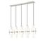 Cayden Matte Black 5-Light Linear Chandelier with Glass Shades