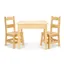 Natural Wood 3-Piece Kids Table and Chair Set