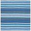 Montauk Blue and Ivory 6' Square Handwoven Cotton Area Rug