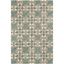 Light Blue and Ivory Hand-Tufted Wool Geometric Area Rug