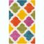 Ivory and Multicolor Shag Kids 4' x 6' Area Rug