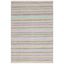 Handwoven Gray Stripe Wool-Cotton Blend 4' x 6' Area Rug