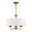 Antique Gold Leaf Mini Drum Pendant Light