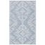 Blue and Ivory Flat Woven Wool Cotton 8' x 10' Rug