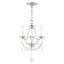 Elegant Brushed Nickel 3-Light Mini Chandelier with Crystal Accents