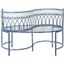 Antique Blue Iron Victorian Kissing Garden Bench