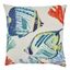 Tropical Fish Embroidered Cotton Decorative Pillow Cover