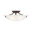 Oasis Bronze Finish 3-Light LED Flush Mount with White Alabaster Glass