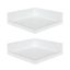 White Wood Floating Corner Wall Shelf Set