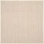 Marble Beige 3' x 3' Square Natural Fiber Area Rug