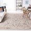 Vintage Ivory and Sage Square Synthetic Area Rug