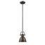 Duncan Mini Pendant Rod-Hung in Rubbed Bronze with Open-Bottom Shade